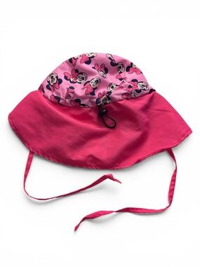 Disney Pink Minnie Mouse Bucket Hat with Chin Ties
